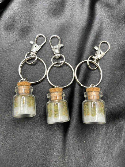 Money Spell Jar Keychain