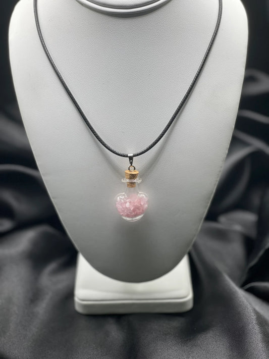 Rose Quartz Heart Necklace